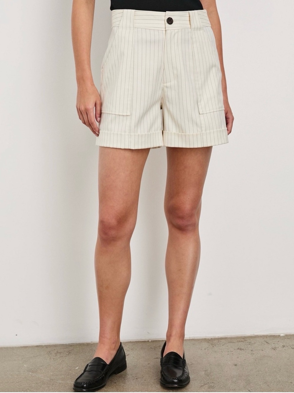 rails ilena white striped pleated short
